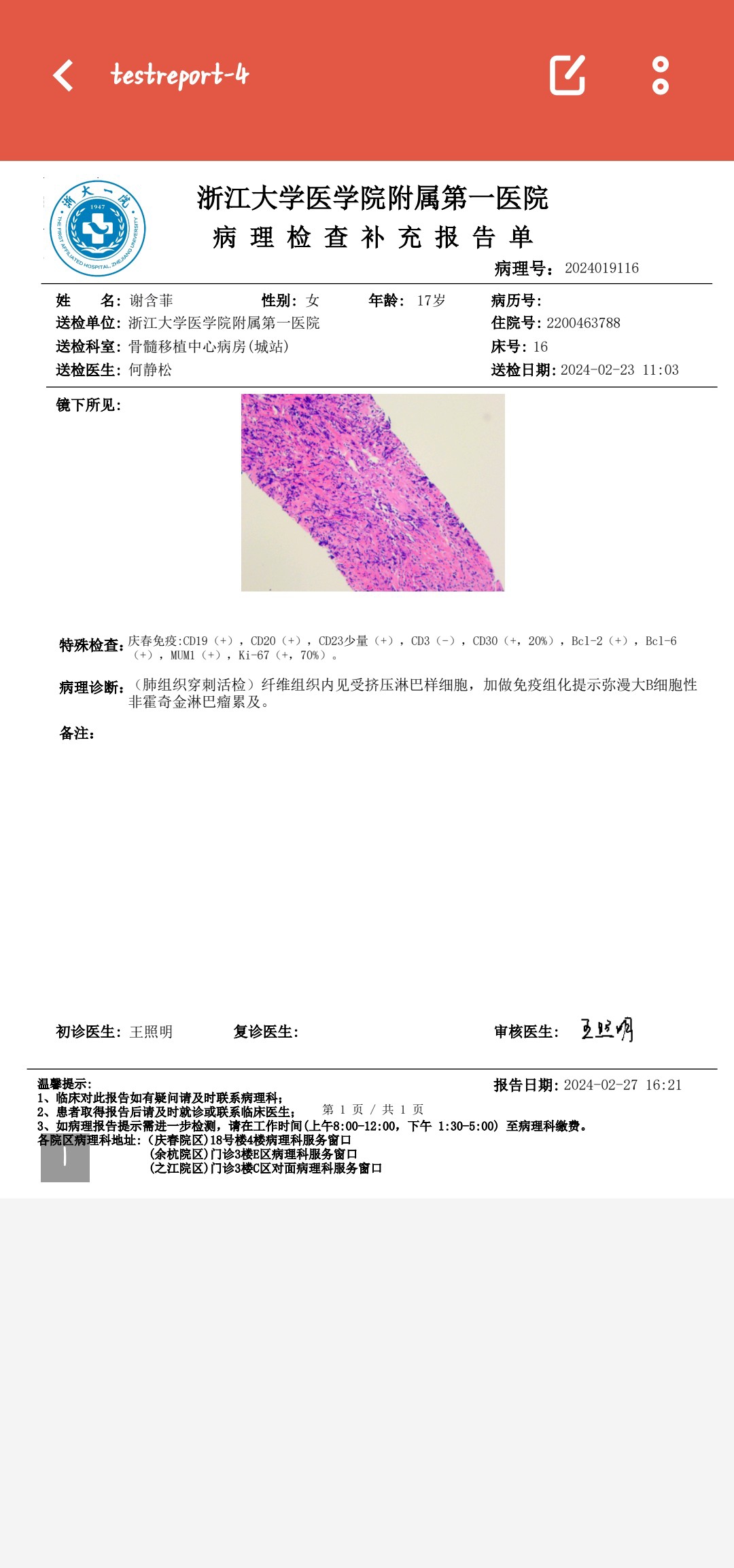 免疫组化报告图片图片